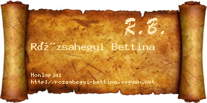 Rózsahegyi Bettina névjegykártya